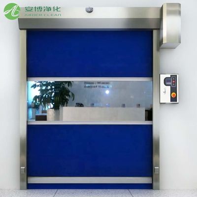 SS304 Door Frame PVC Fast Industrial Roller Shutter Doors Sensor Switch